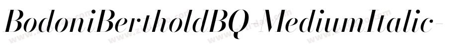 BodoniBertholdBQ-MediumItalic字体转换