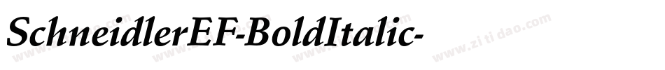 SchneidlerEF-BoldItalic字体转换
