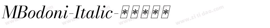 MBodoni-Italic字体转换