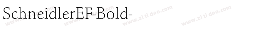SchneidlerEF-Bold字体转换