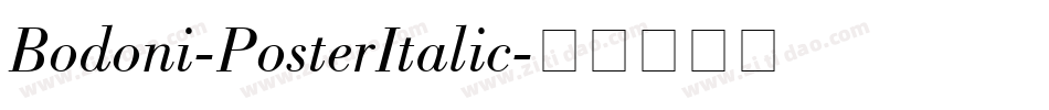 Bodoni-PosterItalic字体转换