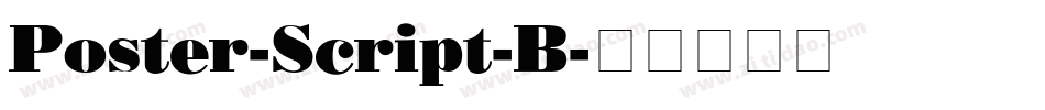Poster-Script-B字体转换