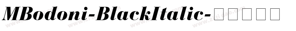 MBodoni-BlackItalic字体转换