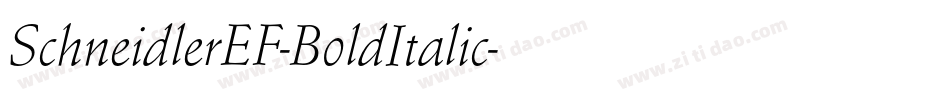 SchneidlerEF-BoldItalic字体转换