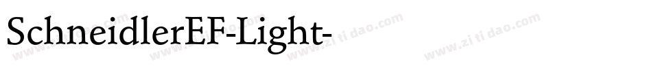 SchneidlerEF-Light字体转换