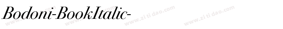 Bodoni-BookItalic字体转换