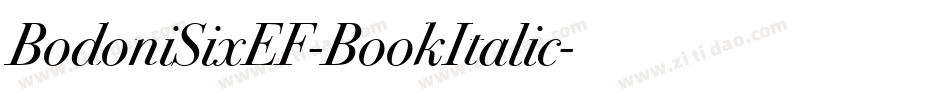 BodoniSixEF-BookItalic字体转换