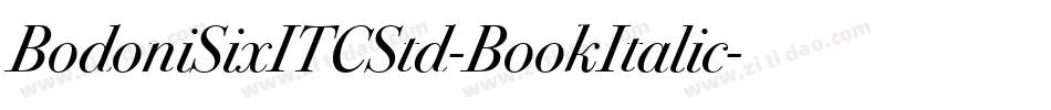 BodoniSixITCStd-BookItalic字体转换