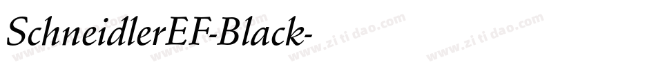 SchneidlerEF-Black字体转换