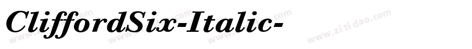 CliffordSix-Italic字体转换