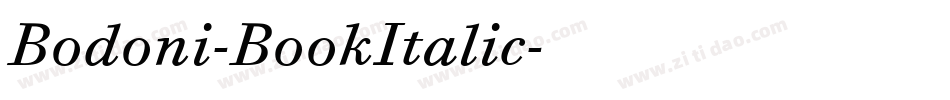 Bodoni-BookItalic字体转换