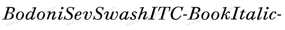 BodoniSevSwashITC-BookItalic字体转换