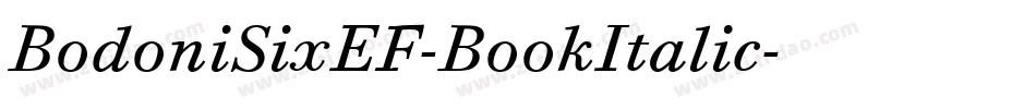 BodoniSixEF-BookItalic字体转换