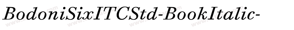 BodoniSixITCStd-BookItalic字体转换