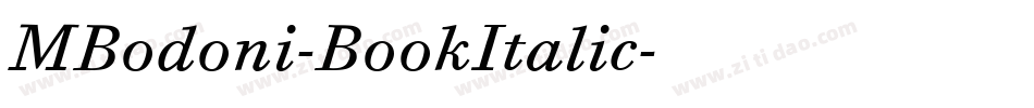 MBodoni-BookItalic字体转换