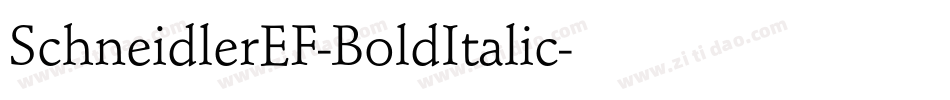 SchneidlerEF-BoldItalic字体转换