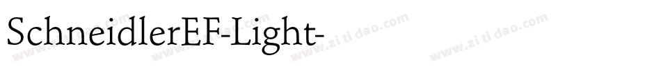 SchneidlerEF-Light字体转换