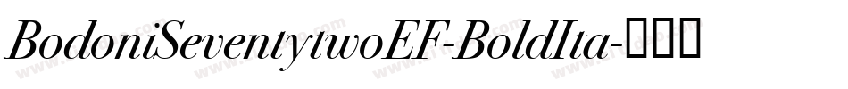 BodoniSeventytwoEF-BoldIta字体转换