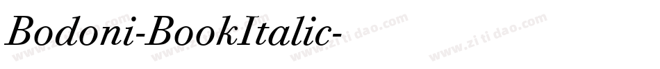 Bodoni-BookItalic字体转换
