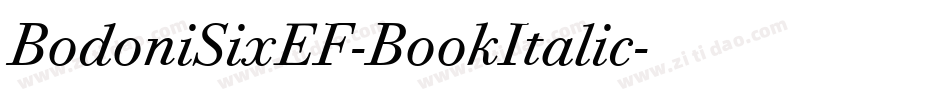 BodoniSixEF-BookItalic字体转换
