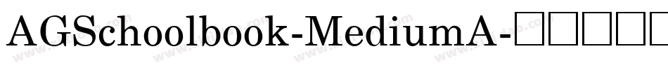 AGSchoolbook-MediumA字体转换