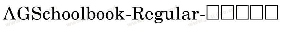 AGSchoolbook-Regular字体转换