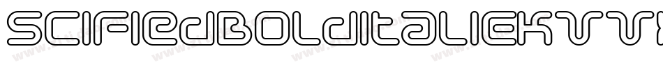 SciFiedBolditalic-KVVX字体转换