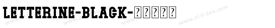 Letterine-Black字体转换