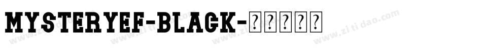 MysteryEF-Black字体转换