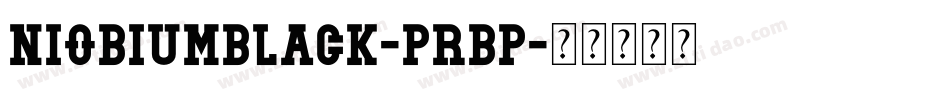 NiobiumBlack-PrBP字体转换