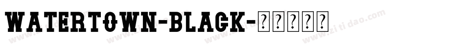 Watertown-Black字体转换