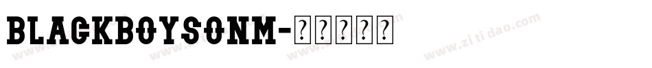 blackboysonm字体转换