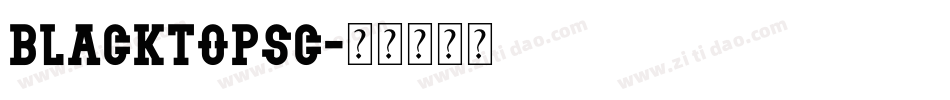 blacktopsc字体转换