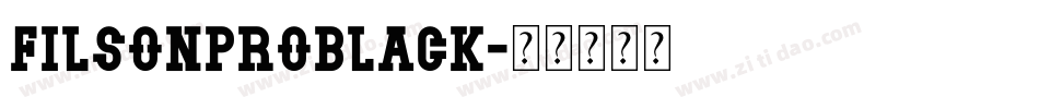 filsonproblack字体转换