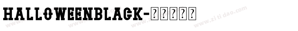 halloweenblack字体转换