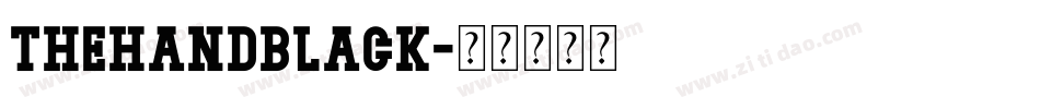 thehandblack字体转换