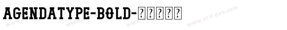 Agendatype-Bold字体转换