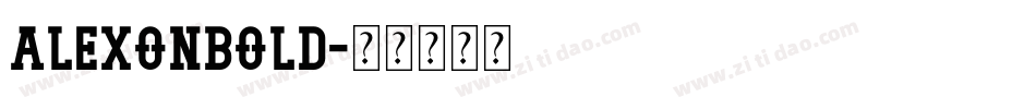 AlexonBold字体转换