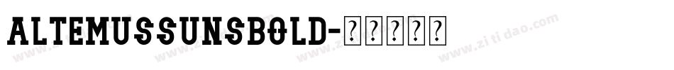 AltemusSunsBold字体转换