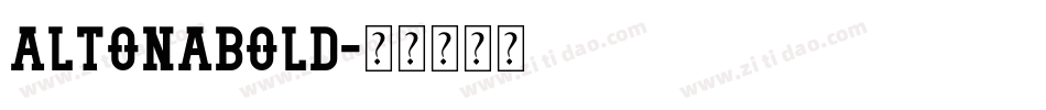 AltonaBold字体转换