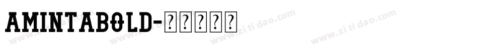 AmintaBold字体转换