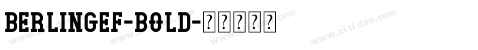 BerlingEF-Bold字体转换