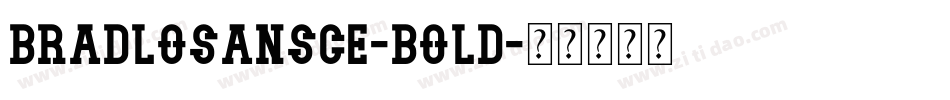 BradloSansCE-Bold字体转换