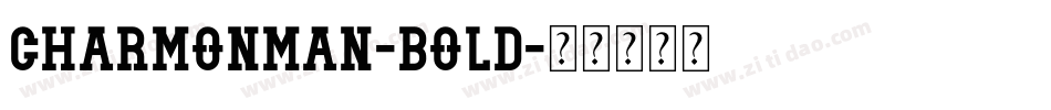 Charmonman-Bold字体转换
