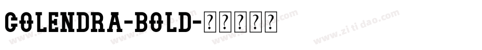 Colendra-Bold字体转换