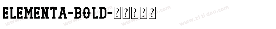 Elementa-Bold字体转换