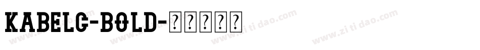 KabelC-Bold字体转换
