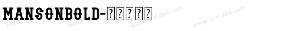 MansonBold字体转换
