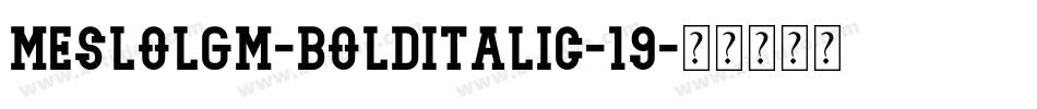 MesloLGM-BoldItalic-19字体转换