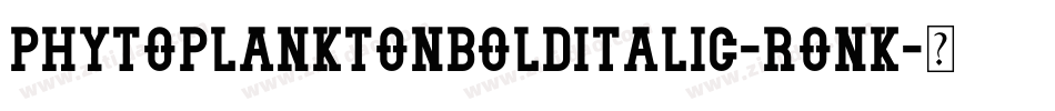 PhytoplanktonBoldItalic-ronK字体转换